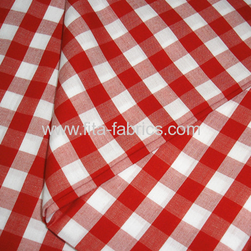 80%polyester 20%cotton yarn dye 1/4 apron check