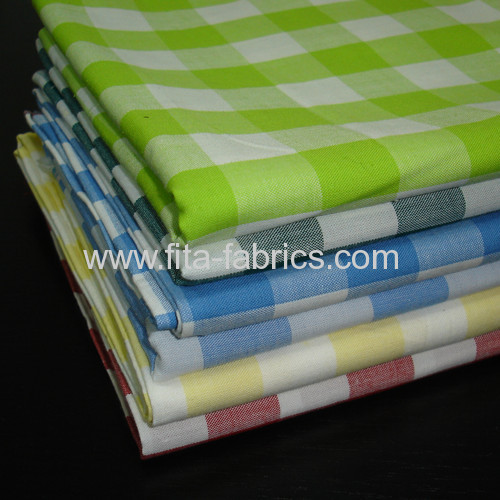 100%cotton yarn dye large grid cloth