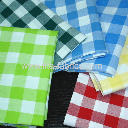 100%cotton yarn dye large grid cloth