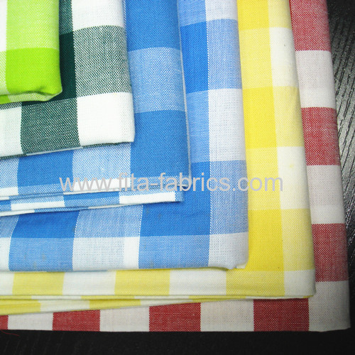 100%cotton yarn dye large grid cloth