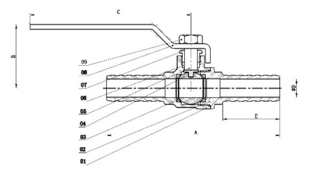 Brass Ball Valve Barb*Barb