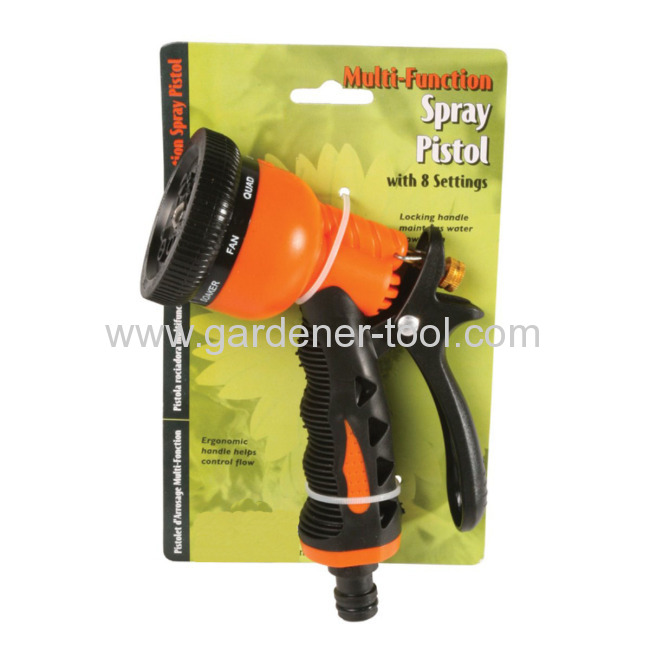 8-Pattern Plastic Trigger Nozzle for hose.