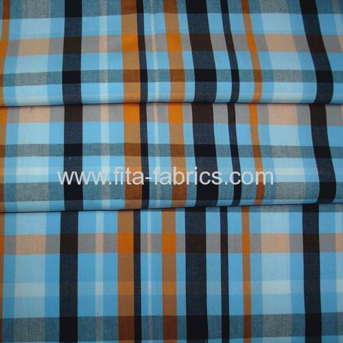 Yarn-dyed poplin woven fabric