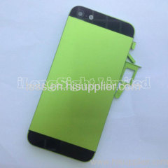 Electroplating Metal Back Cover Housing With Black Top And Bottom Glass For iPhone 5-Green