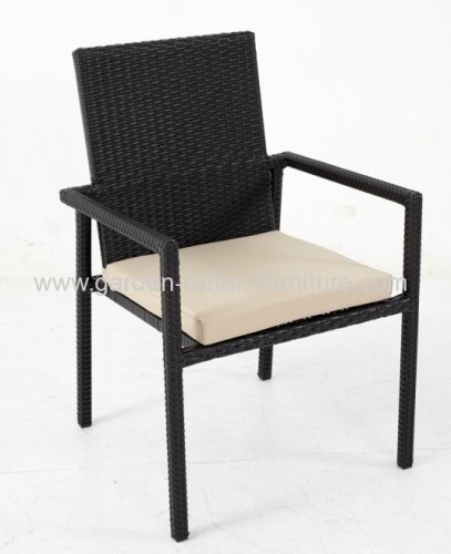 Outdoor rattan garden dining room set 4 chair 1 table 