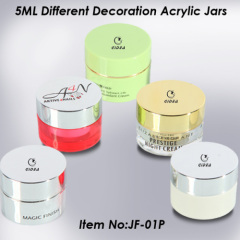 5ml round acrylic cosmetic jar nail jar