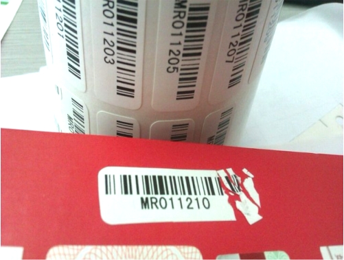 Security barcode labels,Custom Desturctible Very Sticky Barcode Labels,Stickly Barcode Labels with Sequece Numbers