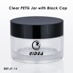 clear plastic cosmetic jars