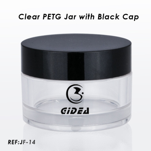 clear plastic cosmetic jars