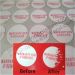 Printed Red Ink On White Eggsell Sticker