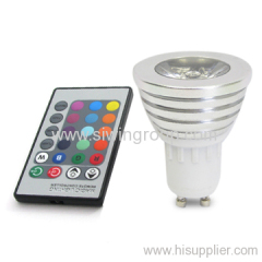 Sync RGB Multi-Color Changing LED Light Bulb GU10 3W + Remote Controller [LB-DIM-RGBGU10-3W-UNV] LED Light Bulb HERO-LED