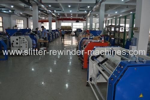 Stretch film rewinding machine manufactory workshop