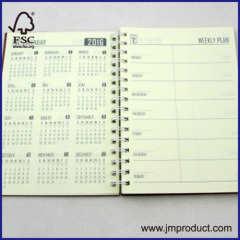 2 subjects spiral notebook with calender