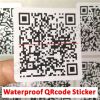 Custom White PET Vinyl Stickers,2x2cm Durable PET QRcode Label,QRcode Stickers Placed Onto Membership Cards