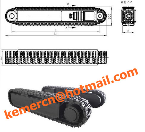 1-60 ton rubber tracked undercarriage
