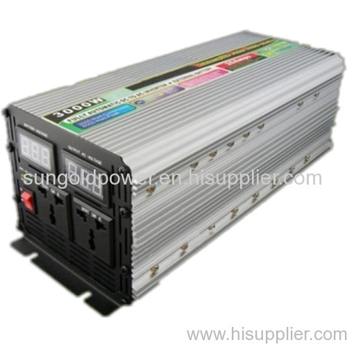 3000W Peak 6000W DC 24V Modified Wave Power Inverter With Charger Voltage Display