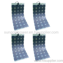 80W Mono-crystalline Semi Flexible Solar Panel Module kit