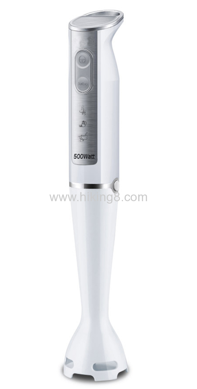 500w hand blender with stainless steel shaft inside housing