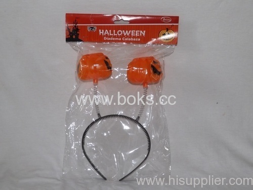 Halloween plastic big pumpking shape head boppers