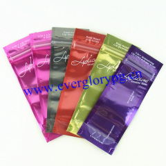 one-side clear lip stain ziplock stand up bags