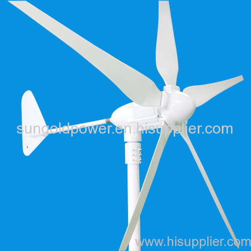 600W Horizontal-Axis wind turbine generator 24V AC 5 blades