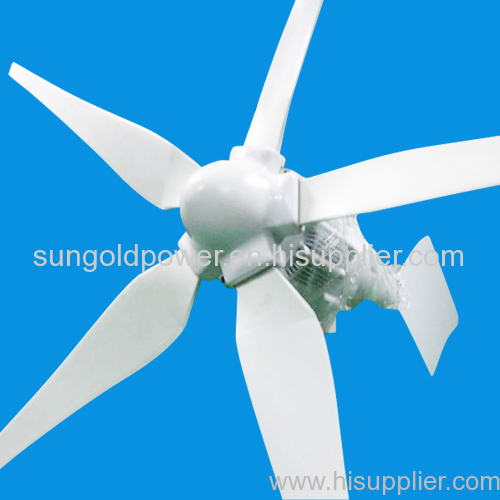 1000W Horizontal-Axis wind turbine generator 48V AC 5 blades