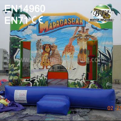 Commercial Backyard Inflatable Madagascar Bounce House