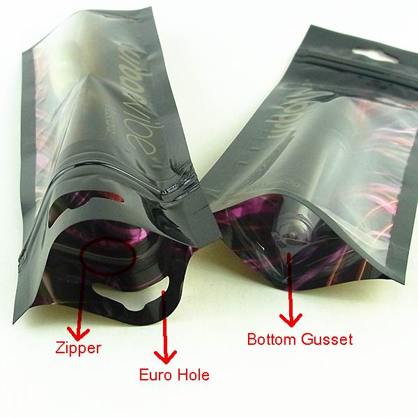 Stand up pouch with zipper for 0.11oz cosmetic