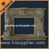 Yellow Travertine Fireplace Mantel