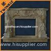 Yellow Travertine Fireplace Mantel