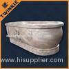 Round White Natural Stone Tub Comfortable For Child And Old People
