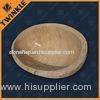 Natural Stone Yellow Round Bath Tub With Surface Polished Marble