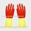 Kitchen Women Color Latex Gloves to protect hands With Spray flocklined