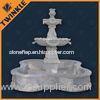 Grand Garden Stone Water Fountains With Pool , Outdoor White Marble