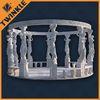 Outdoor Carving Stone Garden Gazebo , Natural Marble Surface Polished