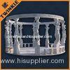 Outdoor Carving Stone Garden Gazebo , Natural Marble Surface Polished