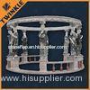 Natural Stone Garden Marble Gazebo / Hand Carved Surface Polished