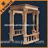 Custom Yellow Stone Garden Gazebo With Surface Polished Marble