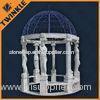 Natural White Stone Garden Gazebo For Waterproof Outdoor Carving