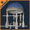 Backyard White Stone Garden Gazebo With Statue Pavilion Sculpture