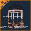 Natural Marble Stone White Garden Gazebo Custom With Iron Roof