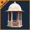 Outdoor Carving Stone Garden Gazebo , Natural Marble Surface Polished