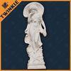 Life Size Carved Marble Sculpture / Garden Decoration Women Sculpture