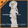 Life Size Carved Marble Sculpture / Garden Decoration Women Sculpture