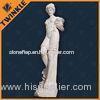 White Marble Carved Marble Sculpture With Gaden Decorating Women Statue
