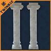 Hand Carved White Natural Stone Column , Roman Round Pillars Marble