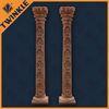 Customized Natural Stone Outdoor Columns , Red Marble Decorative Column