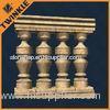 Natural Grey Marble Balustrade / Elegant Balcony Balustrade For Home