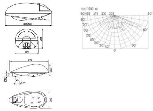 Roadway lamps E40 E27