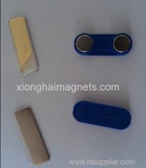 Supplier Magnetic name badges with tow pieces magnet on the Iron plates for sale